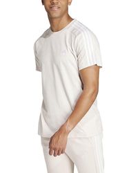 adidas - Essentials Single Jersey 3-stripes T-shirt Met Korte Mouwen - Lyst