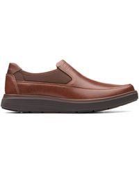 Clarks - Un Abode Go Leather Shoes In Dark Tan Standard Fit Size 10.5 - Lyst