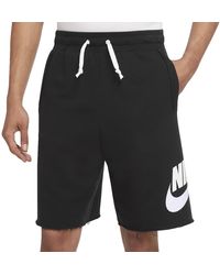 Nike - M Nk Club Ft Alumni Short Voor - Lyst