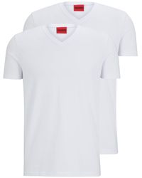 HUGO - V Neck Hort Leeve T-hirt - Lyst
