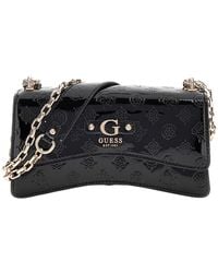 Guess - Gerty Convertible Xbody Flap Bag Black - Lyst