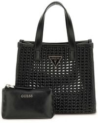 Guess - Handtasche Umhängetasche Brigitta Mini 2 in 1 Tote Black schwarz - Lyst
