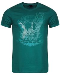 DIESEL - T shirt uomo T-Diego Match Colore: Verde - Lyst