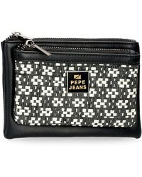 Pepe Jeans - Lana Wallet With Card Holder Black 14.5 X 9 X 2 Cm Faux Leather - Lyst