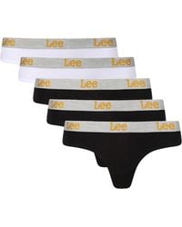 Lee Jeans - S Briefs in Black/White | Cotton Rich Underwear with Soft Microfibre Waistband Boxershorts - Lyst
