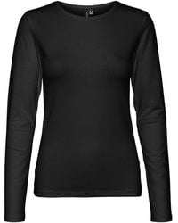 Vero Moda - Vmlulu LS O-Neck Top Jrs Ga Noos Maglietta a iche Lunghe - Lyst