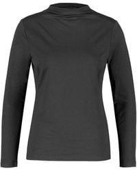 Gerry Weber - Langarmshirt mit Turtleneck Langarm unifarben Schwarz 40 - Lyst