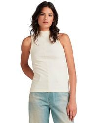 G-Star - G-Star para Mujer Top Open Back Mock Slim - Lyst