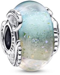 PANDORA - Charm Moments 792576C01 piuma blu - Lyst