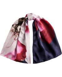 Ted Baker - Janices-flower Printed Silk Square Scarf - Lyst