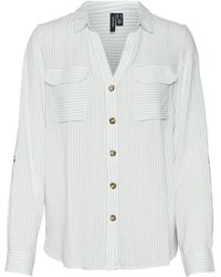 Vero Moda - Vmbumpy L/S Shirt New Wvn Ga Noos Camicia da Donna - Lyst