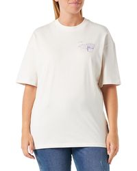 HUGO - Open White T Shirt - Lyst