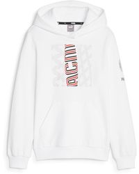 PUMA - Milan Football Core -Sweatshirt mit Kapuze und weißem Aufdruck - Lyst