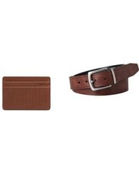 Fossil - Uomo Sport Tourer Portafoglio in pelle marrone e cintura Parker - Lyst