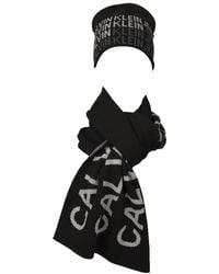 Calvin Klein - Mütze + Schal Set CK Jeans Geschenkbox Schal und Mütze mit Stulpe Artikel ZM0ZM02157 - Lyst