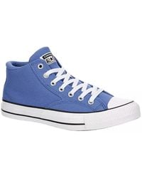 Converse - Chuck Taylor All Star Malden Street Mid High Canvas Sneaker – Schnürverschluss Stil – Ancestral Blue/White/Black - Lyst