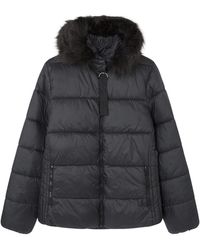 Springfield - Chaqueta Corta con Bolsillos y Capucha con Pelo en Borde Acolchada Sorona Aura Repelente al Agua - Lyst