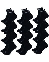 O'neill Sportswear Quarter Socken 12er Pack kurze Sportsocken Freizeitsocken Knöchelhoch Einfarbig Baumwolle Logo Männer Frauen Schwarz Weiß 35-38