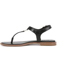 Naturalizer - S Lizzi Casual Flat Thong Sandal Black Faux Croco 5.5 M - Lyst