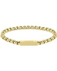 Lacoste - Bracelet en Chaîne pour Collection L'ESSENTIEL Embelli avec motif petit piqué - 2040124 - Lyst