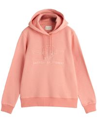GANT - REG Tonal Shield Hoodie Kapuzenpullover - Lyst