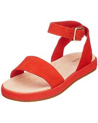 clarks orange sandals
