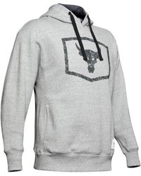 Under Armour - Project Rock Warm-up Hoodie Xl Gray - Lyst