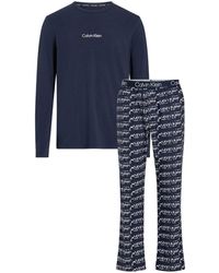 Calvin Klein - Set Pigiama Uomo L/S Lungo - Lyst