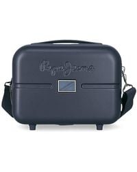 Pepe Jeans - Accent Adaptable Toiletry Bag With Blue Shoulder Strap 29x21x15 Cm Rigid Abs 9.14l 0.84 Kgs - Lyst