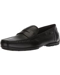 Geox Leather Moner 2fit Drivers in Black for Men - Lyst