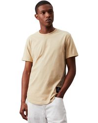 Calvin Klein - Badge Turn Up Sleeve S/s T-shirt - Lyst