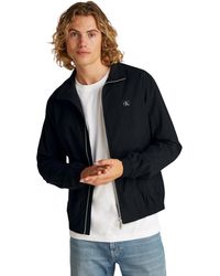 Calvin Klein - Uomo Giacca a Vento Crisp Cotton Harrington Leggera - Lyst