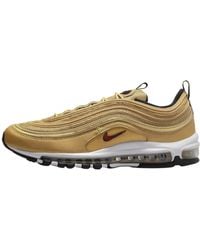 Nike - Air Max 97 Og Mens Fashion Trainers In Metallic Gold Red - 6 Uk - Lyst