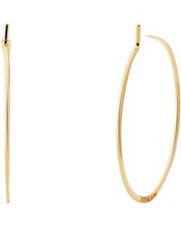 Fossil - Sterling Silver Gold Plated Hoop Earrings For - Lyst
