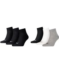 PUMA - 6 Paar Sneaker Quarter Socken Invisible / schwarz - Lyst