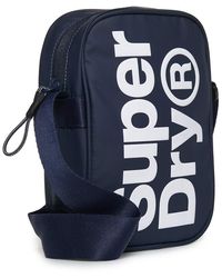 superdry embossed messenger bag