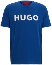 HUGO - Duivio Hort Eeve Crew Neck T-hirt An - Lyst