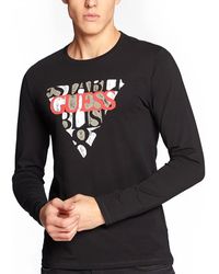 Guess - T-SHIRT UOMO MAGLIA COTONE MANICA LUNGA SPORT STRETCH LOGO M3RI13J1314 Taglia XL Colore principale NERO - Lyst