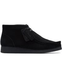 Clarks - Wallabee Evo Boot Suede Boots In Black Standard Fit Size 7.5 - Lyst