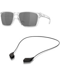 Oakley - Sunglasses Bundle: Oo 9448 944829 Sylas Polished Clear Prizm Bla Accessory Shiny Black Leash Kit - Lyst