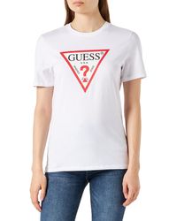 Guess - Original Logo Crew Neck White T-shirt M1ri71i3z11 S - Lyst