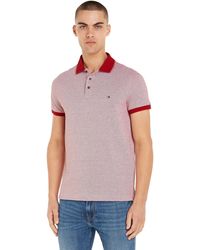 Tommy Hilfiger - Polo Shirt Mouline Tipped Short-sleeve Slim Fit - Lyst