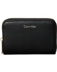 Calvin Klein - Donna Portafoglio Foil Logo Medium Zip Around Piccolo - Lyst