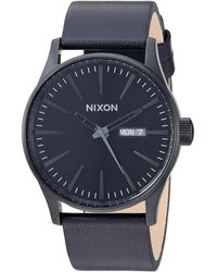Nixon - A105 Sentry 42mm Stainless Steel Leather Quartz Movement Watch - Lyst