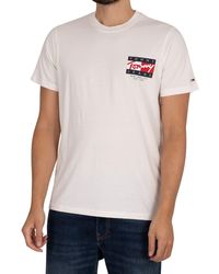 Tommy Hilfiger - Tommy Hilfiger T-Shirt Beige da Uomo DM0DM12416-YBI - Lyst