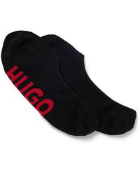 HUGO - S 2p Sl Logo Cc Two-pack Of Invisible Socks With Logo Soles - Lyst