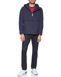 Tommy Hilfiger - Retro Lightweight Taslan Hooded Popover Water Resistant Windbreaker Jacket - Lyst