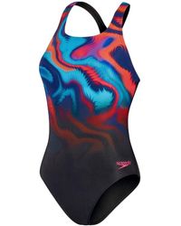 Speedo - Digital Printed Medalist Swimsuit Uk 34 - Lyst