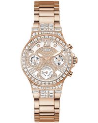 Guess - Analog Quartz Watch With Stainless Steel Strap Gw0320l3 - Lyst