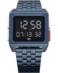 adidas - Watches Archive_m1. 's 70's Style Stainless Steel Digital Watch With 5 Link Bracelet - Lyst